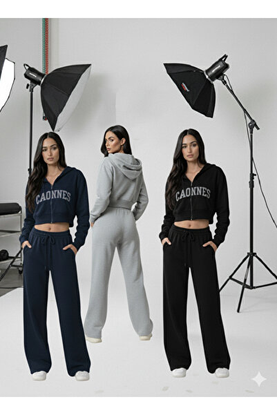 CAONNES Σετ 3 τεμαχίων ΧΕΙΜΕΡΙΝΟ ΧΕΙΜΕΡΙΝΟ ΣΕΤ ΦΟΥΤΕΡ Μαύρο Γκρι Ναυτικό Μπλε...