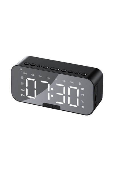 sharpdo AI Smart Alarm Clock Speaker for Students, Digital LED Bedside Clock with Bluetooth