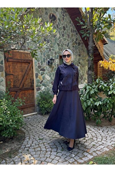 Moodbasic Stone Suede Skirt Suit-24699