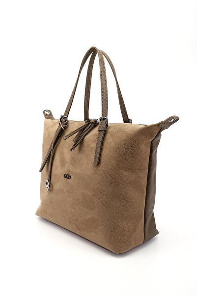 GÖNDERİ(R) Women's Mink Suede Long Strap Hand and Shoulder Bag
