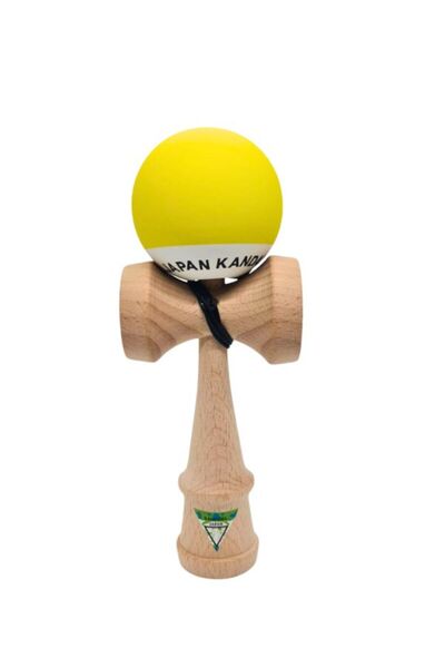 OEM Kendama Profesională 18 cm – Bila Grip Anti-Alunecare, Lemn , Model Japan Style – Galben
