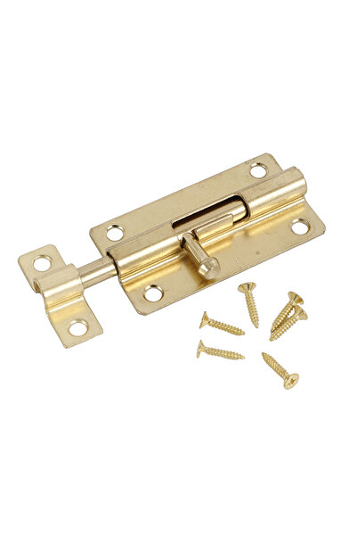 Lawazim قفل مزلاج منزلق بمسامير أسطوانية مطلية بالنحاس مقاس 6 بوصات مع براغي