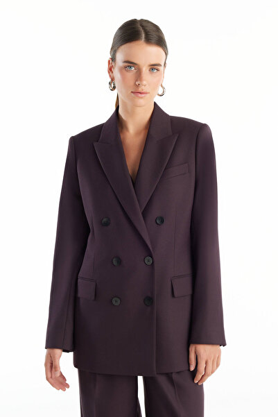 Ted Baker BORDO KLASİK KRUVAZE BLAZER