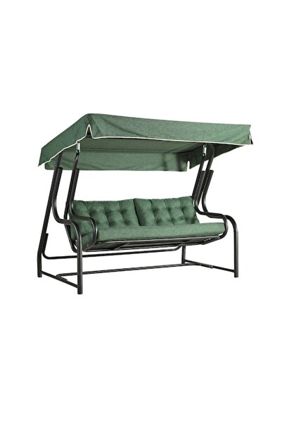 Royal Garden swing for 3 people, UV resistant, metal frame, green, 200 x 120 x 165 cm