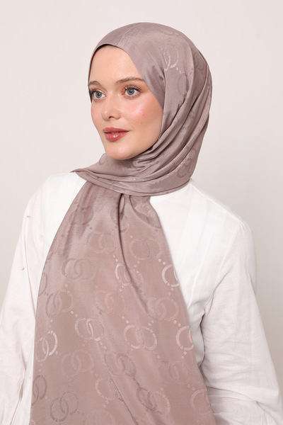 LuvenSara Μεταξωτό σάλι ζακάρ με σχέδιο OO