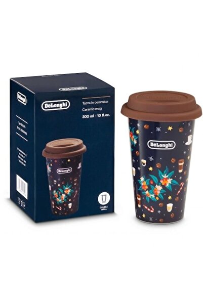 DELONGHİ Christmas Thermal Mug DLSC075, Ceramic, Double-walled, 300 ml