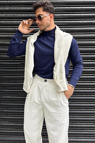 thesunfyre ΑΝΔΡΙΚΟ Πλισέ Παντελόνι Βελούδινο Φαρδύ Σχήμα