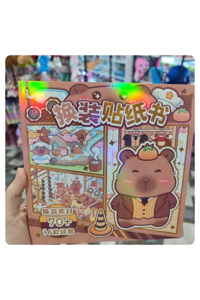 senacacollection 23 SAYFA Capybara Kendin Tasarla Sticker Kitabı Seti