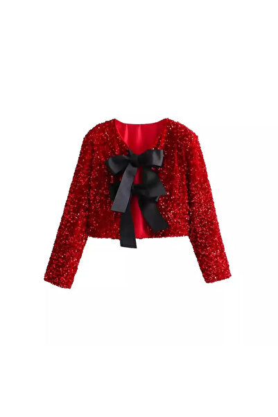Andress Boutique Amara sequin bolero, Red
