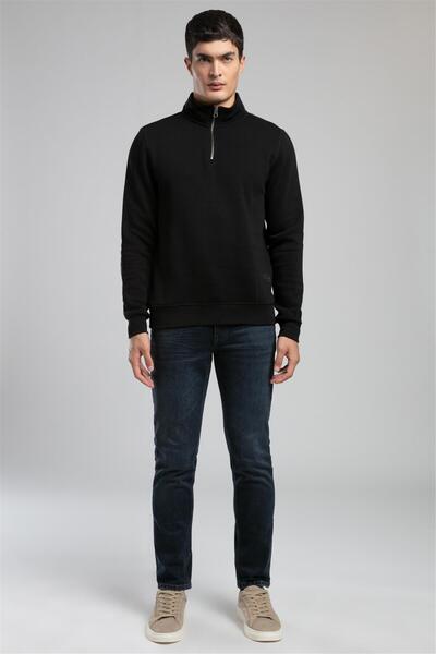 Lee Cooper Ceaser pentru bărbați guler ridicat Swea tricou negru