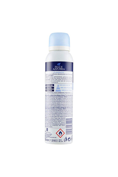 Felce Azzurra - Classic Deodorant Spray with IdraTalc, 48h, No Stains - 150 ml