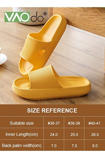 VAODO Pillow Slippers for Women House Slides Shower Sandals Extremely Comfy Cushioned Thick Sole Non-Slip