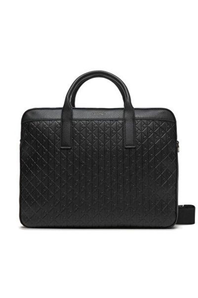 Calvin Klein EMBLEM EMBOSS SİYAH ERKEK LAPTOP ÇANTASI