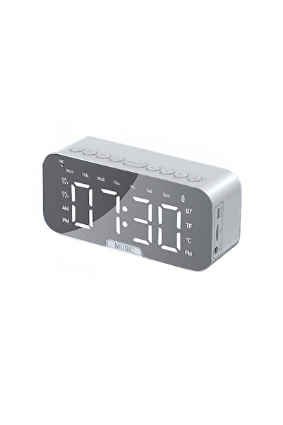 sharpdo AI Smart Alarm Clock Speaker for Students, Digital LED Bedside Clock with Bluetooth