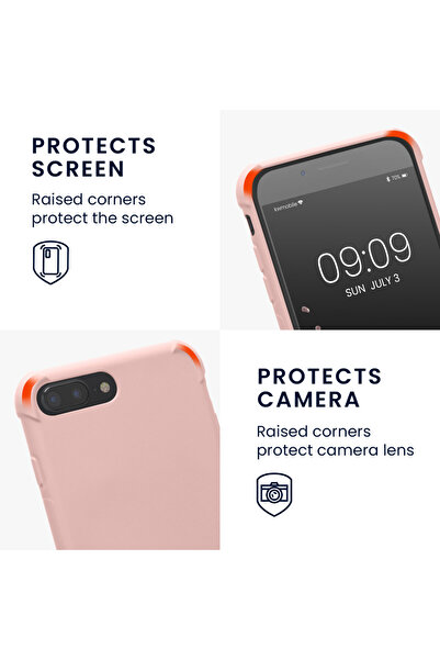 KWmobile Case for Apple iPhone 8 Plus / iPhone 7 Plus, Silicone, Pink, 49916.154