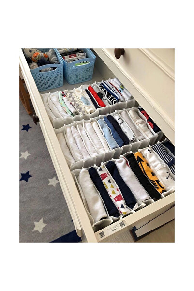 Genel Markalar 8 Bölmeli Dolap Ve Çekmece Içi Düzenleyici Akordiyon Organizer...