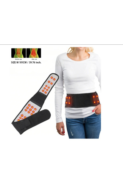 realdecor Centura lombara, ajustabila, unisex, cu turmalina si magneti culoar...