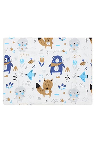 PRICHINDEL Pernă subțire, ursuleț cu eșarfă albastră, 37 x 28 cm