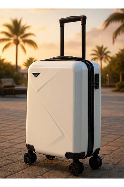 HOMEVEO Reinforced fiber suitcase with 360° rotating wheels – sturdy construction, stylish design, ideal storage capacity, compact size.