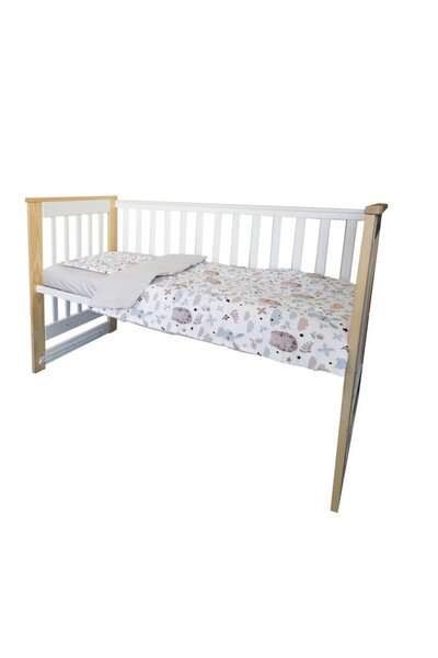 PRICHINDEL Lenjerie de pat pentru pătuț, format din 3 piese, Prichindel, aric...