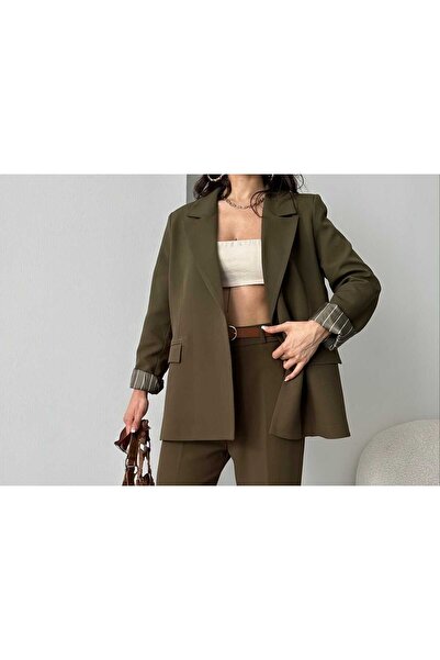 Moda İkra Blazer Jacket (Striped Lining)