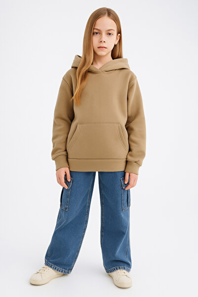 GİYİCEM TEKSTİL Hanorac de iarnă pentru fete basic 3 fire tricou T2026-7