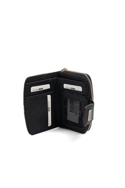 Silver Polo Silver & polo sp874 women's wallet & card holder plaid black