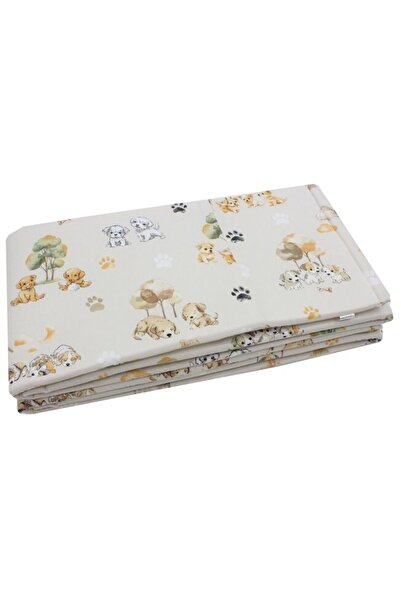 PRICHINDEL Set de 2 bare laterale, bumbac, căței, fildeș, 120x60 cm