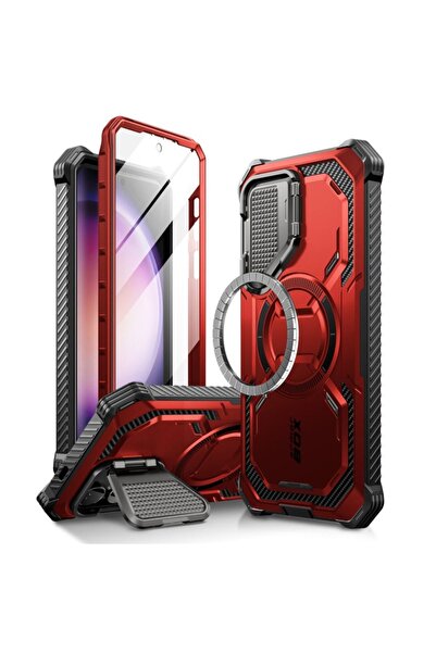 i-Blason Husă pentru Samsung Galaxy S24, cu suport, anti-șoc, Armorbox - Roșu