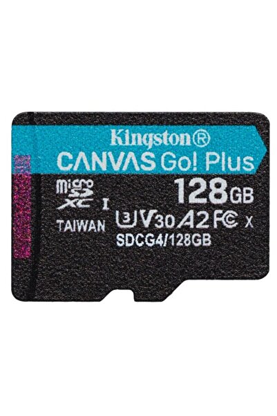 Kingston Κάρτα MicroSD 128GB Canvas Go Plus, Κλάση 10, UHS-I U3, V30, A2, Υψηλής Ταχύτητας, Μαύρο