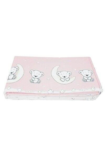 PRICHINDEL Set de 2 bare de protecție pentru pătuț Pink Bear, 120x60 cm
