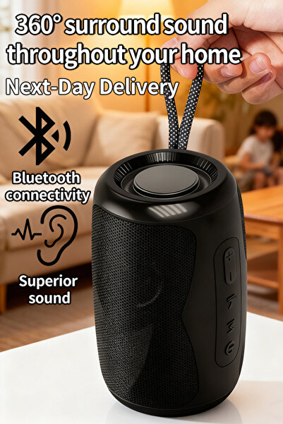 OEM portable Bluetooth Speaker, Wireless Waterproof Stereo with FM Radio/USB Charging/RGB Flash