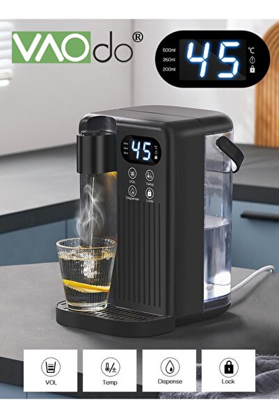 VAODO جهاز تنقية المياه مع ضوء ليلي ولوحة Cnc LCD شفافة 3s يمكن توصيل الماء الساخن مباشرة بالخارج