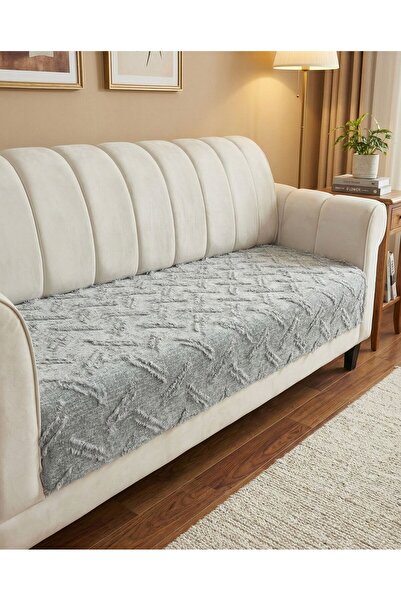 NEREZ TEKSTİL Şönil Bohem Sakallı Kaymaz Koltuk Örtüsü 90x210 cm | 3 Kişilik ...