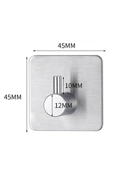 Sueva PROMERCO® Adhesive Stainless Steel Wall Hooks Set - 4 Pack for Bath and Kitchen