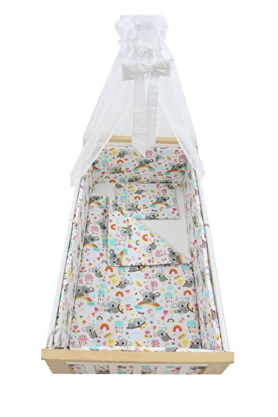 PRICHINDEL Set de lenjerie de pat pentru pătuț, 6 piese, ursuleț Koala, 120x6...