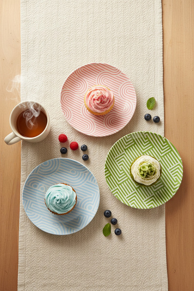 Bambum Modern 6-Piece Cake Plate Waves