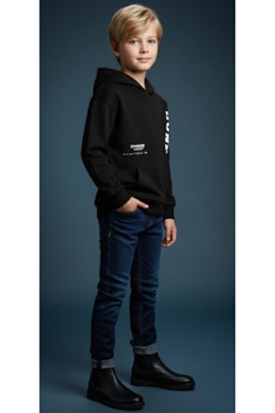 JNA Εποχιακό φούτερ με κουκούλα και στάμπα για αγόρια