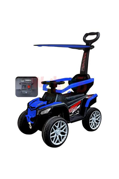 N2Y 6 V Kids Ride-On Car with Canopy & Leather Seat