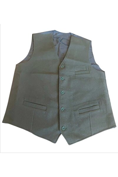 kho military design Haki Renk Yün JGK Karargah Yeleği (52-C/L Beden) Sıfır Ürün