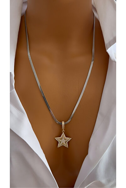 Nevaa Still Çelik çoklu charm kolye