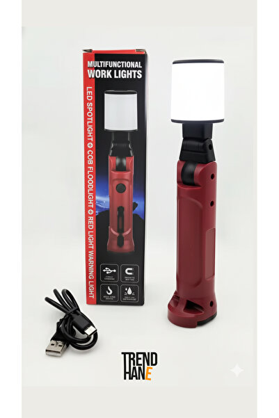 Trendhane Multifonksiyonel Şarjlı Çalışma Lambası | LED + COB Işık | 360° Dön...