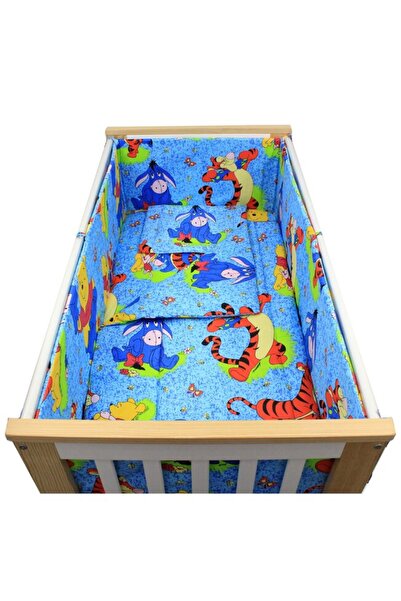 PRICHINDEL Lenjerie de pat pentru pătuț, 5 piese, Winnie și Aiurel, albastră ...