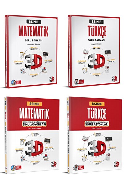 3D Yayınları 3D 2025 8. Sınıf Lgs Matematik + Türkçe Similasyon Deneme + Soru...