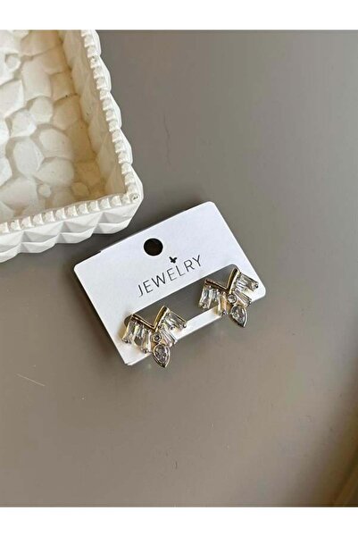 MENESSA أقراط مرصعة بالأحجار - ذهبي