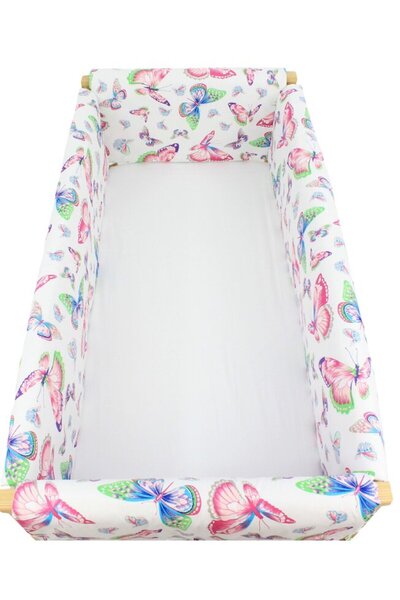 PRICHINDEL Set bară de protecție pentru pătuț Maxi Butterfly, multicoloră, 12...