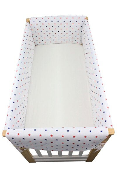 PRICHINDEL Crib bumper set, Maxi, red and navy stars