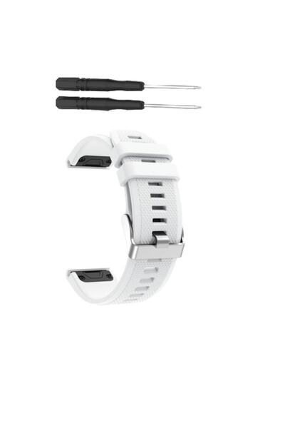 PHN MAG Quick Release Strap for Garmin Fenix, Forerunner & Instinct - 22mm White (screwdriver included)