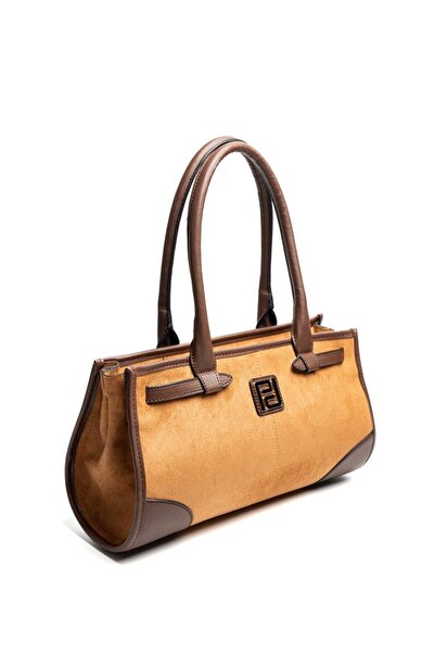 Silver Polo Silver & polo sp1261 women's handbag suede brown-brown