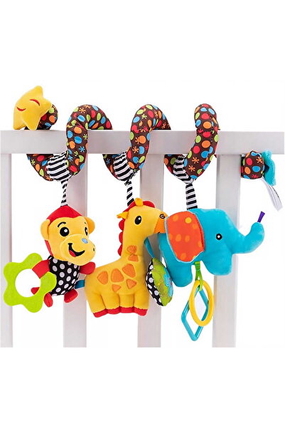 Doris Safari plush spiral toy for stroller/crib, with rattles, rattles and teething toys